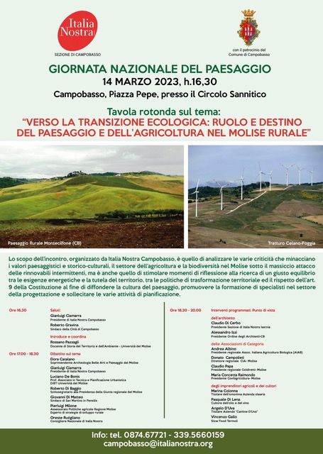 Giornata nazionale del Paesaggio 14 03 2023 LOCANDINA Invito